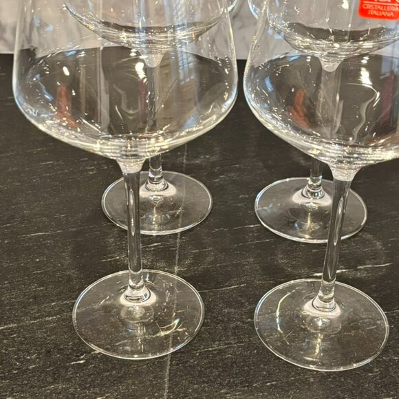 RCR Cristalleria Italy Ltd Ed Chianti Riserva Crystal Red Wine Glasses Set of 4 - Picture 5 of 9